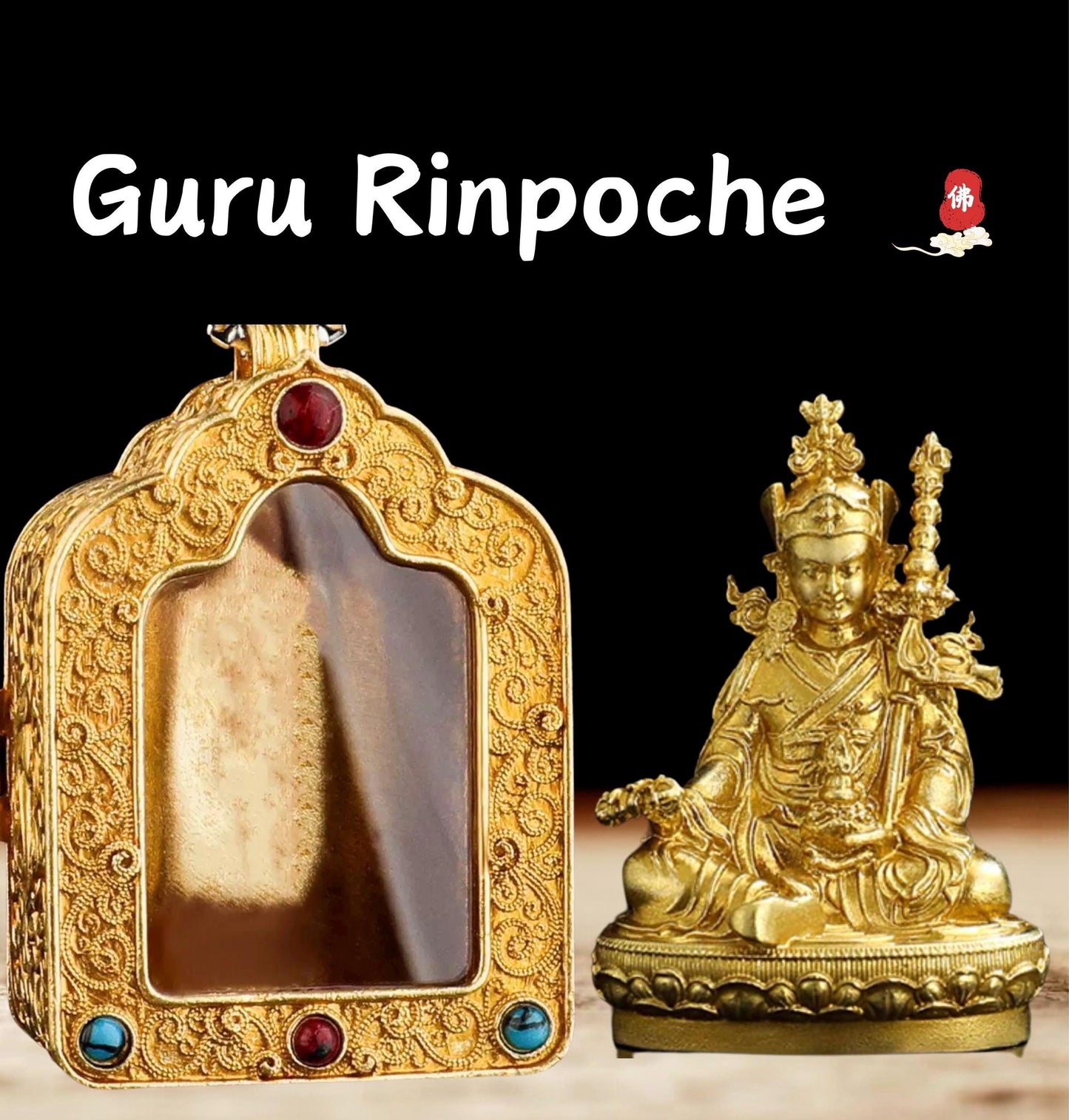 Tibetan Ghau Box Pendant w/Buddha Protector Statue Buddha Gau Solid Brass Amulet Silver Meditation Gift Buddism Practice Spiritual Necklace