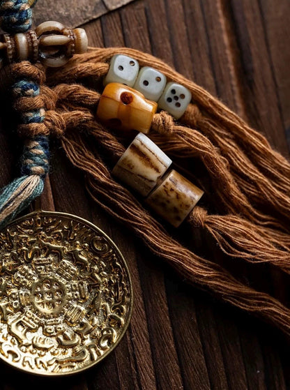 Handcrafted Tibetan Yak Bone Mala Bracelet, 108 Beads Buddhist Prayer Beads for Meditation, Yoga, and Spiritual Healing, Tibetan Jewelry