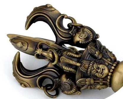 Handcrafted Vajra Dorjee Nepalese Brass Handmade Tibetan Style gift Tibetan Vajra Dorje Sacred Buddhist Ritual