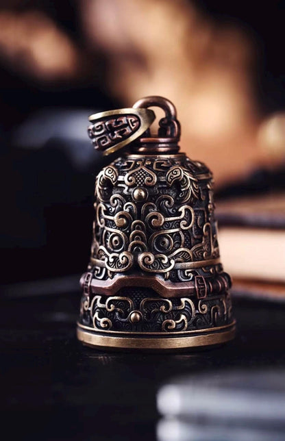 Brass Vajra Bell Pendant Handcrafted Tibetan Buddhist Amulet for Protection Enlightenment Spiritual Jewelry Nepalese Ritual Talisman
