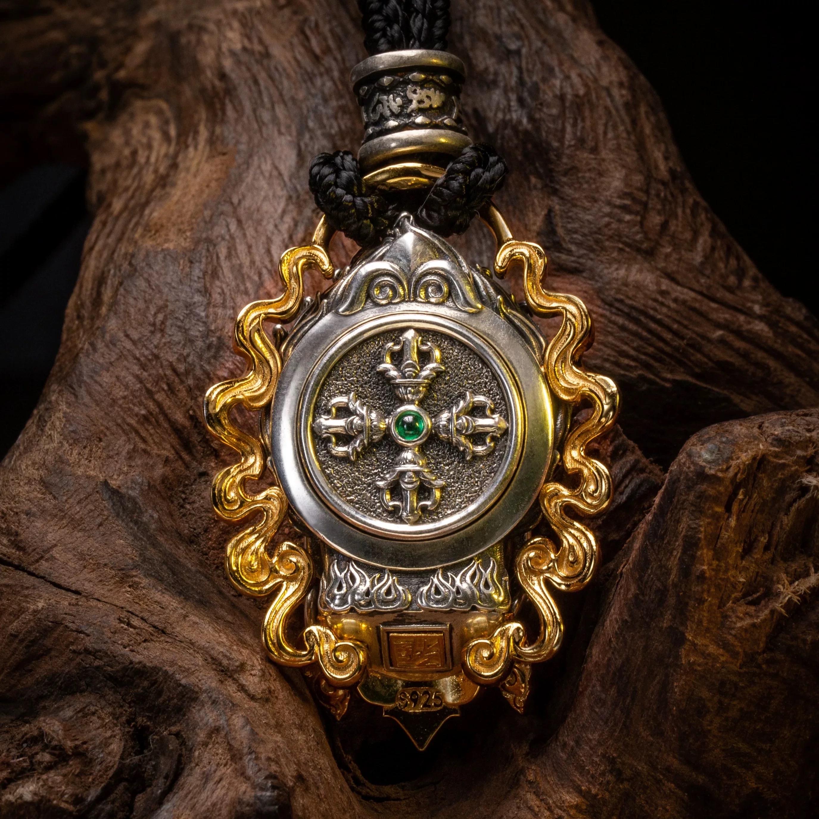 Handcrafted Silver Acala Pendant ������������������ Tibetan Guardian Amulet ���������