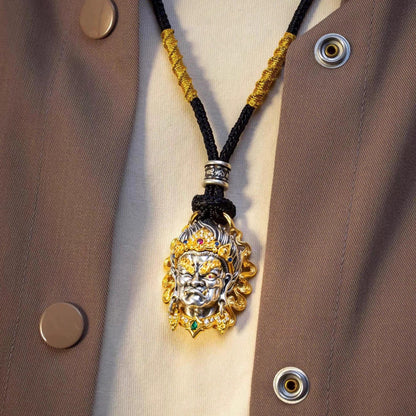 Handcrafted Silver Acala Pendant ������������������ Tibetan Guardian Amulet ���������
