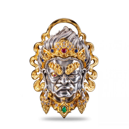 Handcrafted Silver Acala Pendant ������������������ Tibetan Guardian Amulet ���������