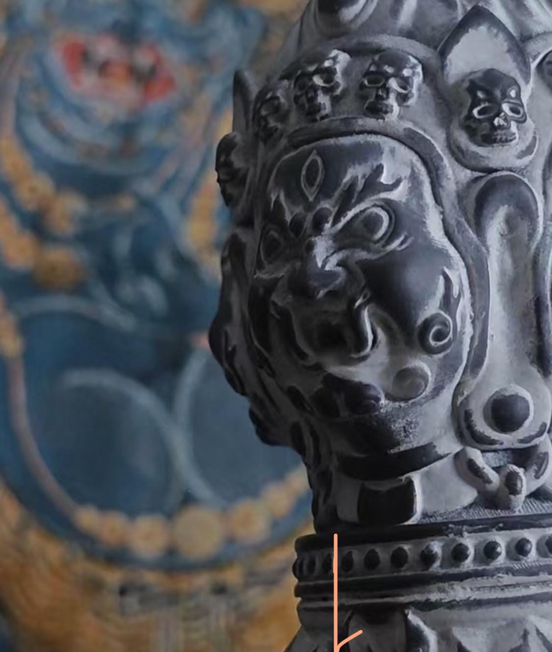 Handcrafted Vajra backflow Heavy Ceramic incense burner, Handmade Tibetan, free backflow incense included