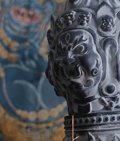 Handcrafted Vajra backflow Heavy Ceramic incense burner, Handmade Tibetan, free backflow incense included