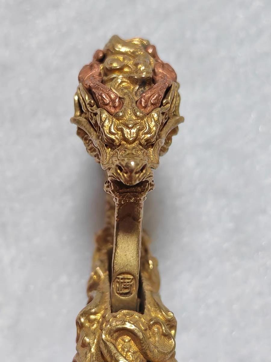 Dragon Loong Keychain Tibetan Handcrafted Copper Good Fortune Protection Figurine key ring Home Decor Unique Gift