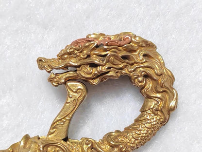 Dragon Loong Keychain Tibetan Handcrafted Copper Good Fortune Protection Figurine key ring Home Decor Unique Gift