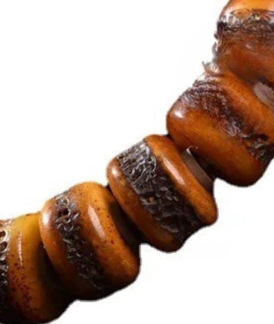 Vintage Tibetan Yak Bone Bracelet, Handcrafted Single-Strand Beads for Men & Women