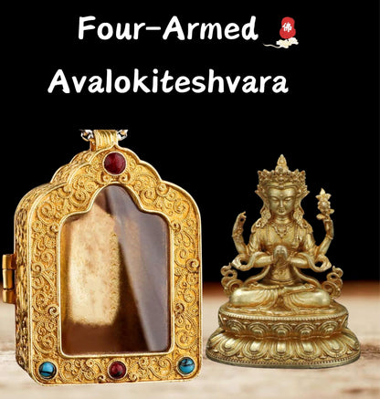 Tibetan Ghau Box Pendant w/Buddha Protector Statue Buddha Gau Solid Brass Amulet Silver Meditation Gift Buddism Practice Spiritual Necklace