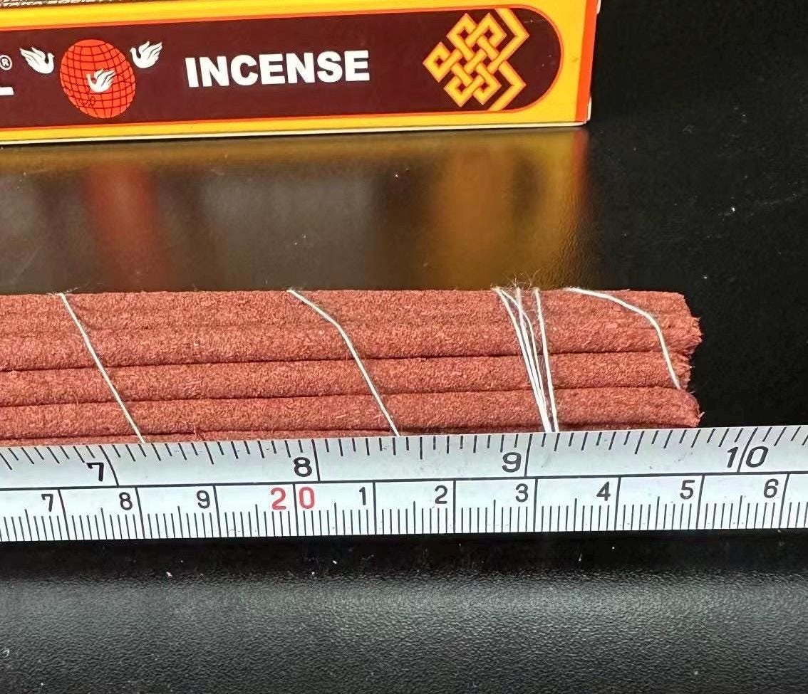 Handcrafted Authentic Red Crystal Incense, Traditional South India Tibetan Herbal Incense, Premium Handcrafted Meditation Sticks