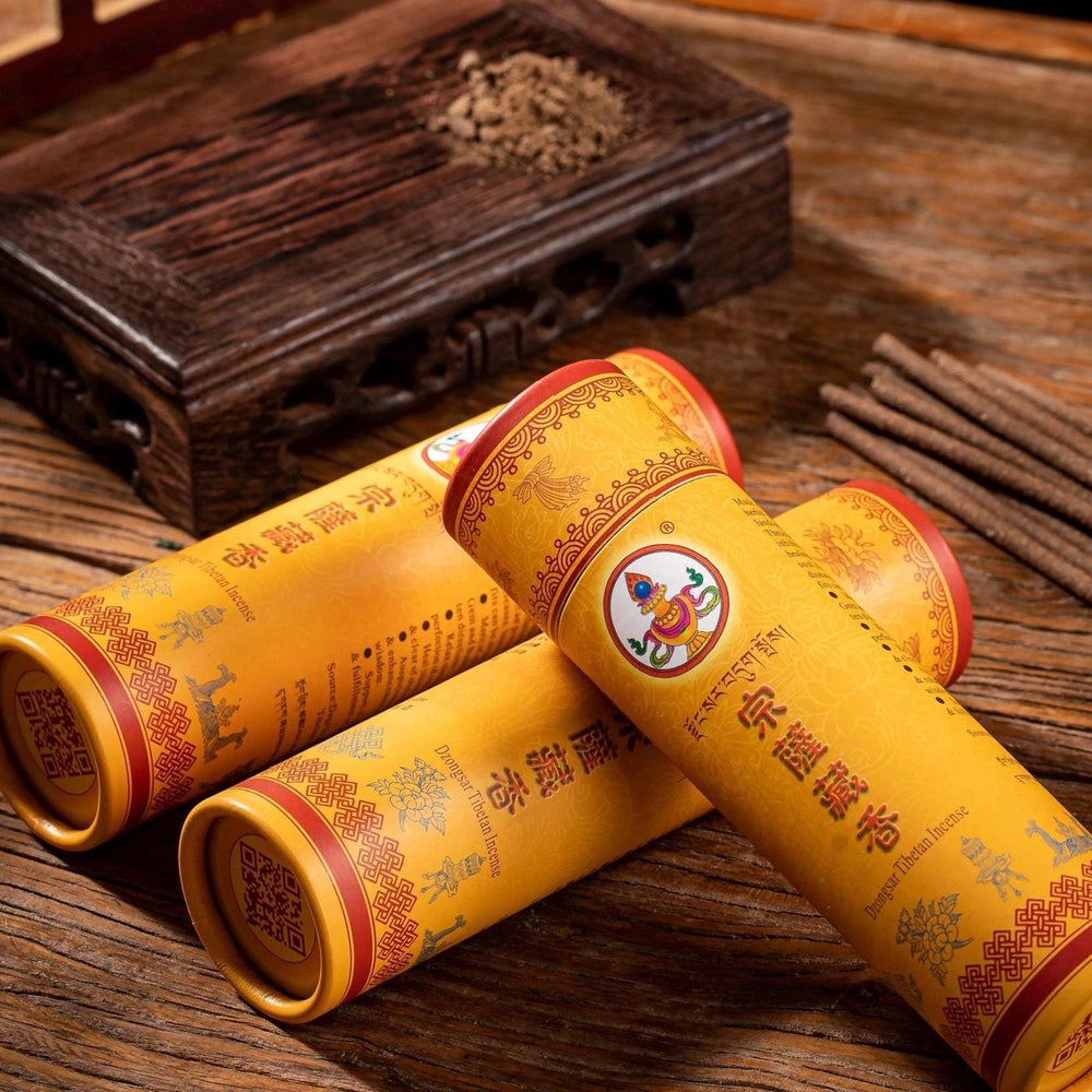 Dzongsar incense source photo 08 on branded background