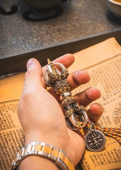 Handcrafted Vajra Nepalese Dorje Brass Handmade Tibetan Style gift Tibetan Sacred Buddhist Ritual