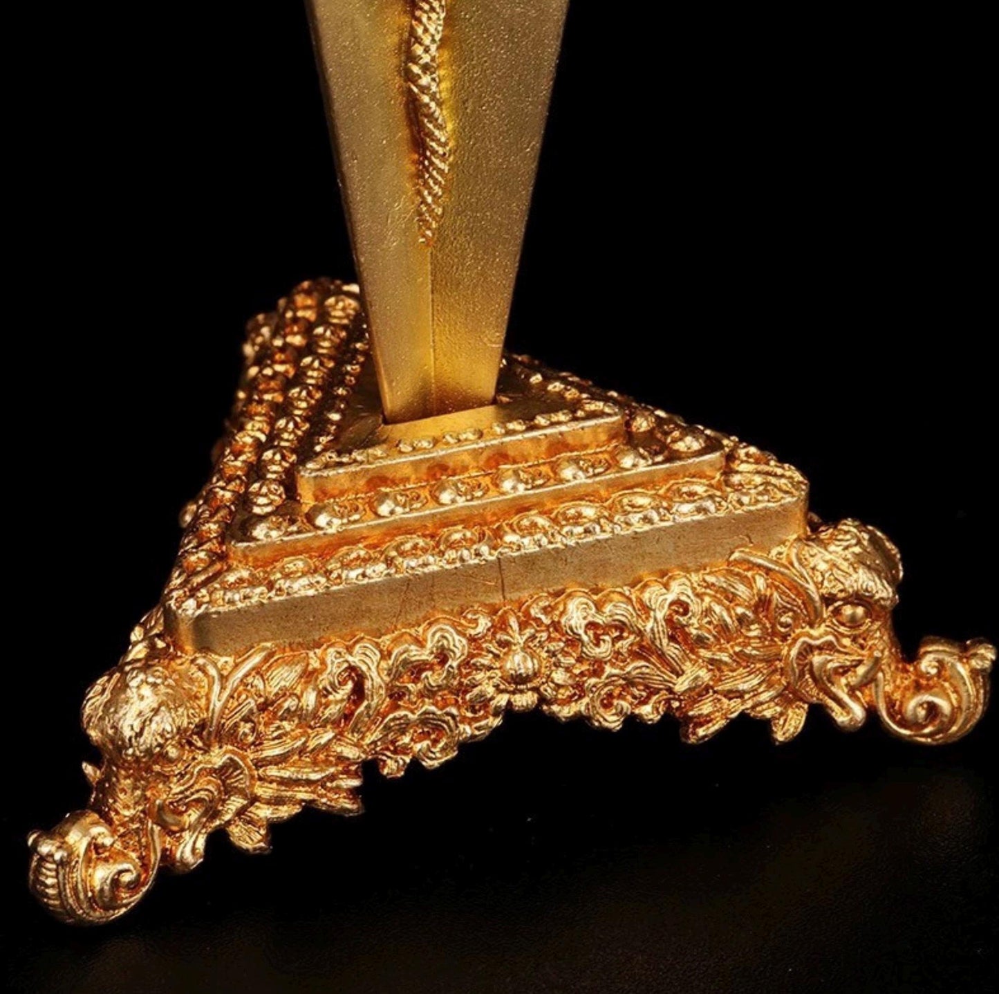 Handcrafted 8.5” Phurba Vajra Dagger Vintage Handmade Nepal Tibetan Pure Brass Amulet