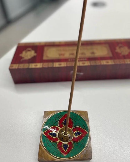 Handcrafted Nepalese Wooden Incense Holder | Column Stick Incense Burner for Home Meditation
