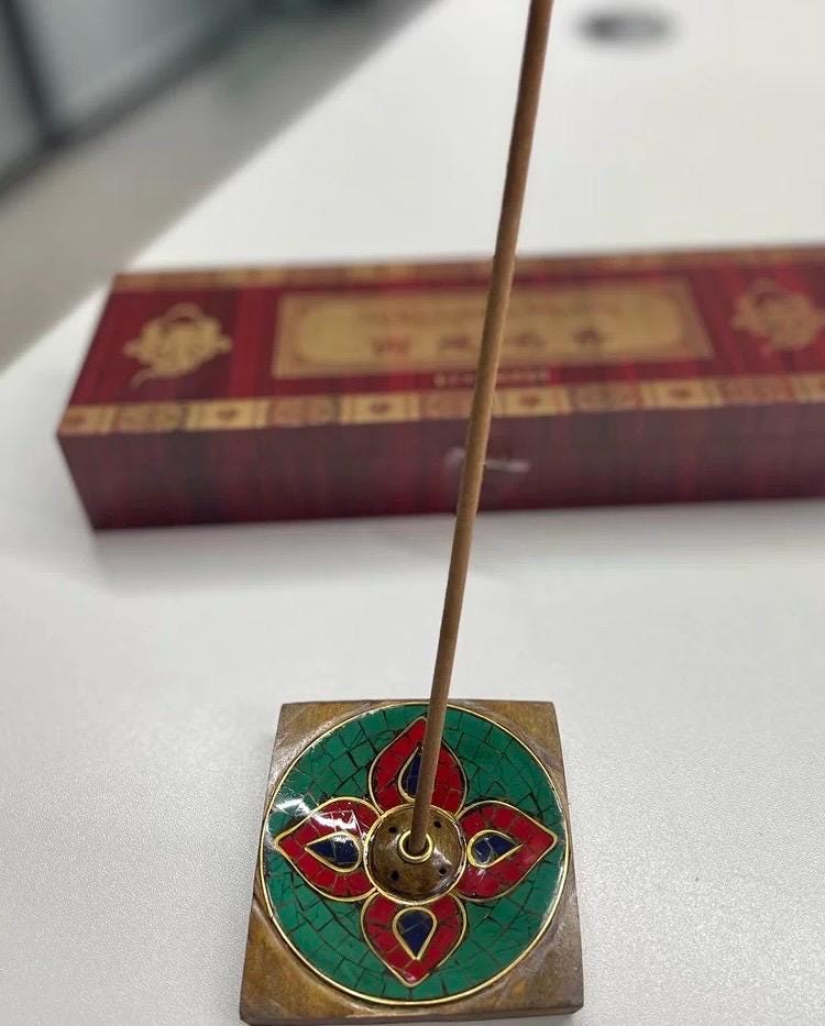 Handcrafted Nepalese Wooden Incense Holder | Column Stick Incense Burner for Home Meditation