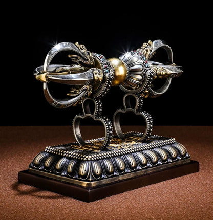 Handcrafted Vajra Nepalese Dorje Brass Handmade Tibetan Style gift Tibetan Sacred Buddhist Ritual