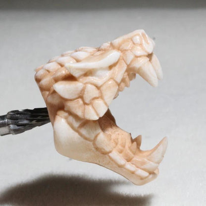 Hand-Carved Antler Zodiac Snake Bracelet, Zodiac Year of the Snake Jewelry for Men