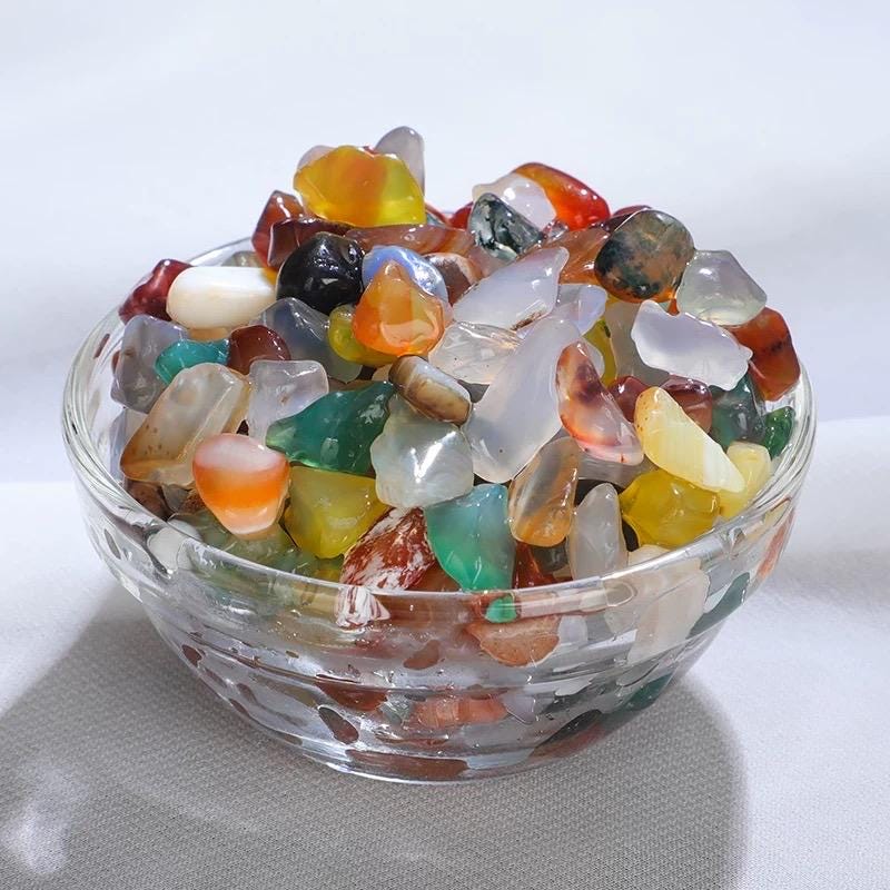 Mandala Offering Gem Stones Set, Multicolored Ritual Crystals for Tibetan Buddhist Practice