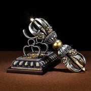 Handcrafted Vajra Nepalese Dorje Brass Handmade Tibetan Style gift Tibetan Sacred Buddhist Ritual