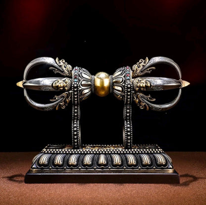 Handcrafted Vajra Nepalese Dorje Brass Handmade Tibetan Style gift Tibetan Sacred Buddhist Ritual
