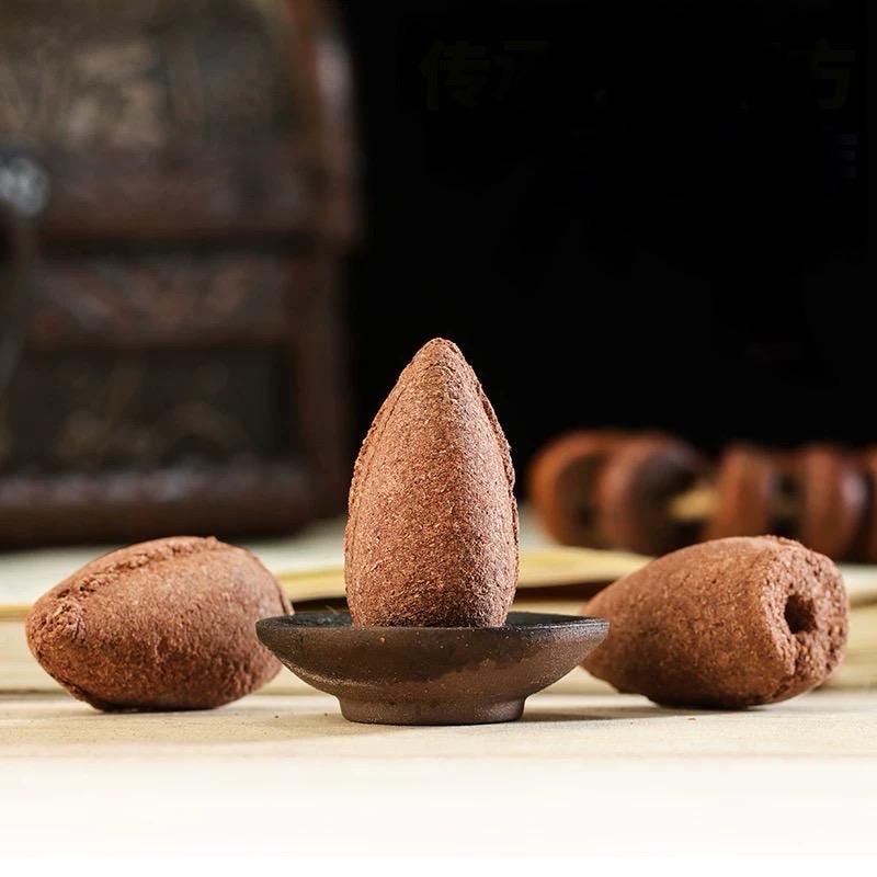 Sakya Phagpa Smoke Offering Torma Cones | Tibetan Backflow Incense | Sur Ritual Supply | Handmade Buddhist Incense ~45 Cones