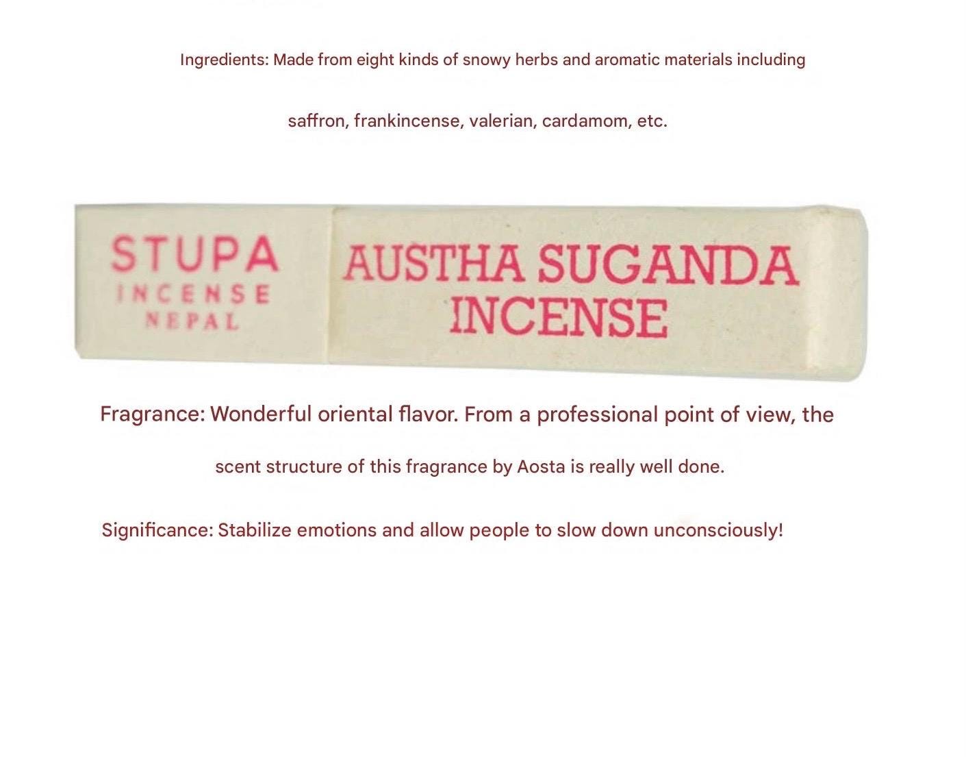 Stupa Tibetan Incense Sticks, Handmade Herbal Rope Incense from Nepal, Meditation, Purification, Spiritual Rituals 100% Natural