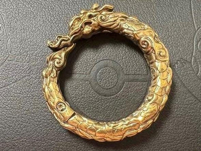 Dragon Loong Keychain Tibetan Handcrafted Copper or Silver Good Fortune Protection Figurine key ring Home Decor Unique Gift