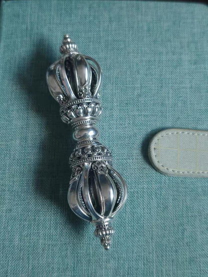 Handcrafted Vajra Nepalese Dorje Brass Handmade Tibetan Style gift Tibetan Sacred Buddhist Ritual