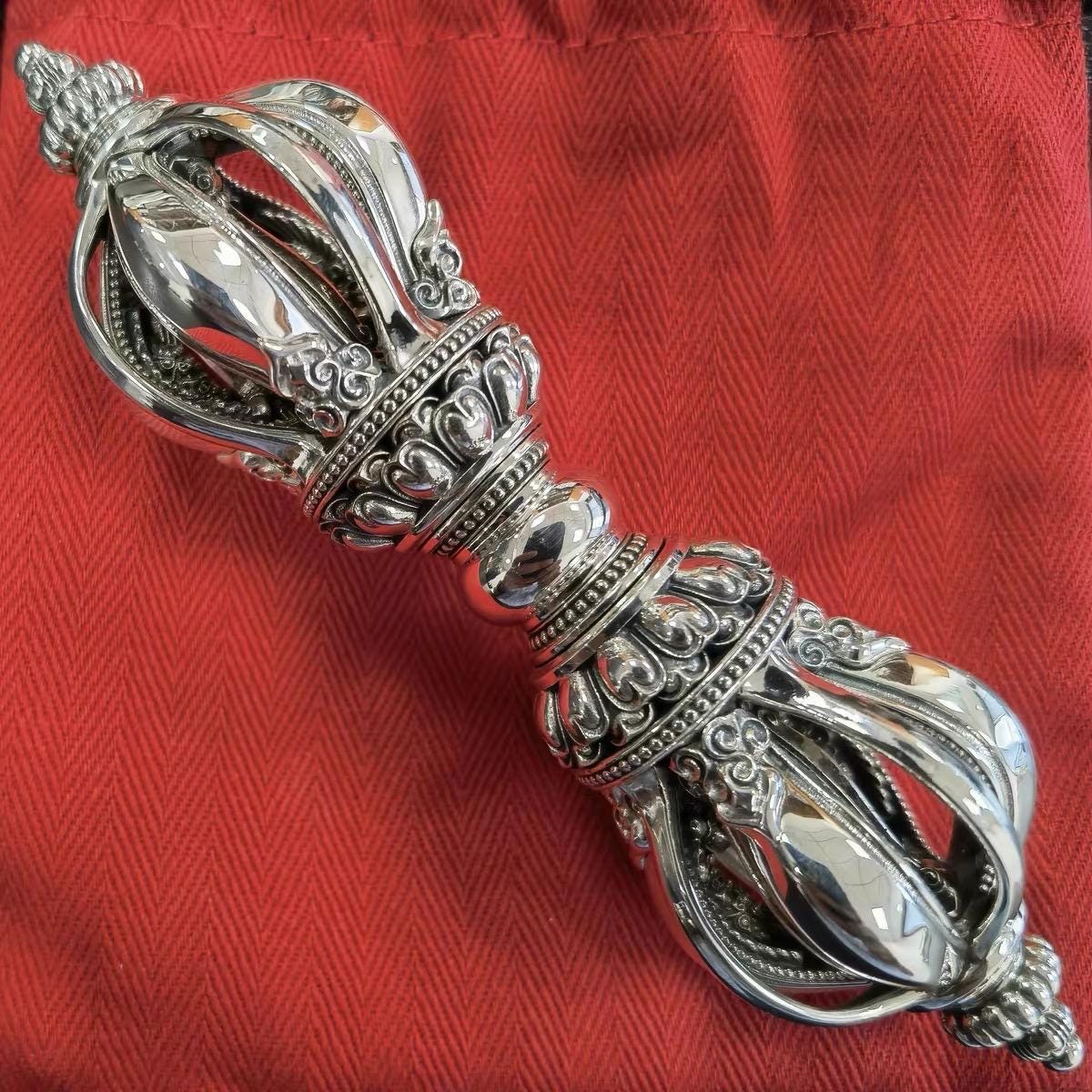 Handcrafted Vajra Nepalese Dorje Brass Handmade Tibetan Style gift Tibetan Sacred Buddhist Ritual