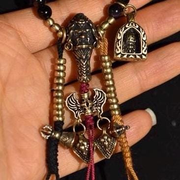 Tibetan Black Agate & Tiger Eye Mala 108 Beads Necklace Bracelet 6mm Buddhist Prayer Beads Yoga Meditation Jewelry