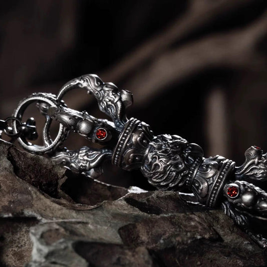 Garuda Vajra Pendant Necklace | Tibetan S925 Silver Amulet | Men’s Spiritual Jewelry