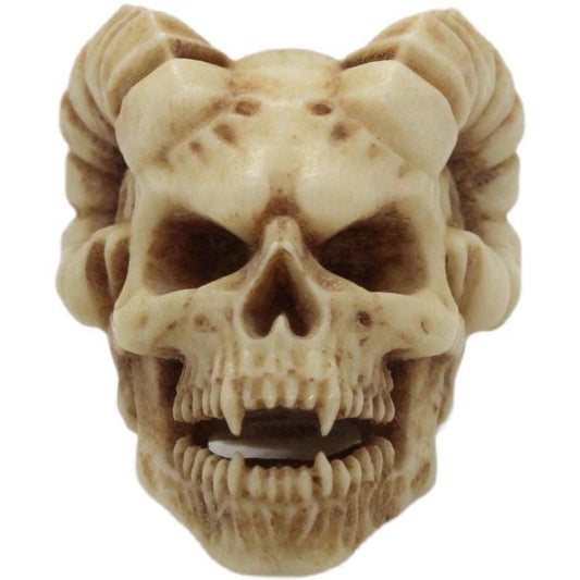 Handcrafted Tibetan Skull Bead with horn