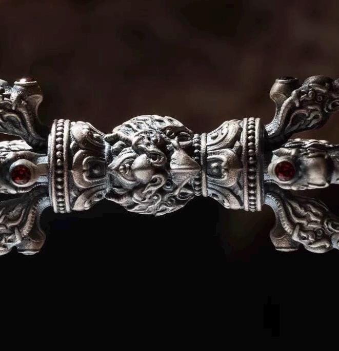 Garuda Vajra Pendant Necklace | Tibetan S925 Silver Amulet | Men’s Spiritual Jewelry