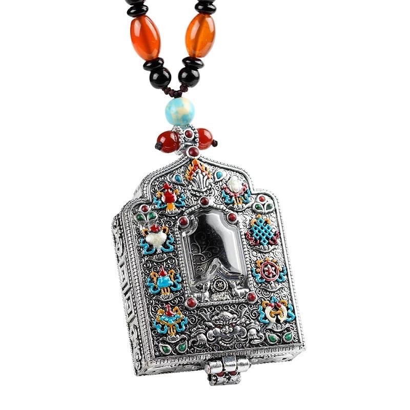 Pendentif Gau tibétain en laiton