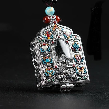 Handmade Tibetan Brass Ghau Necklace: Buddhist Amulet Locket