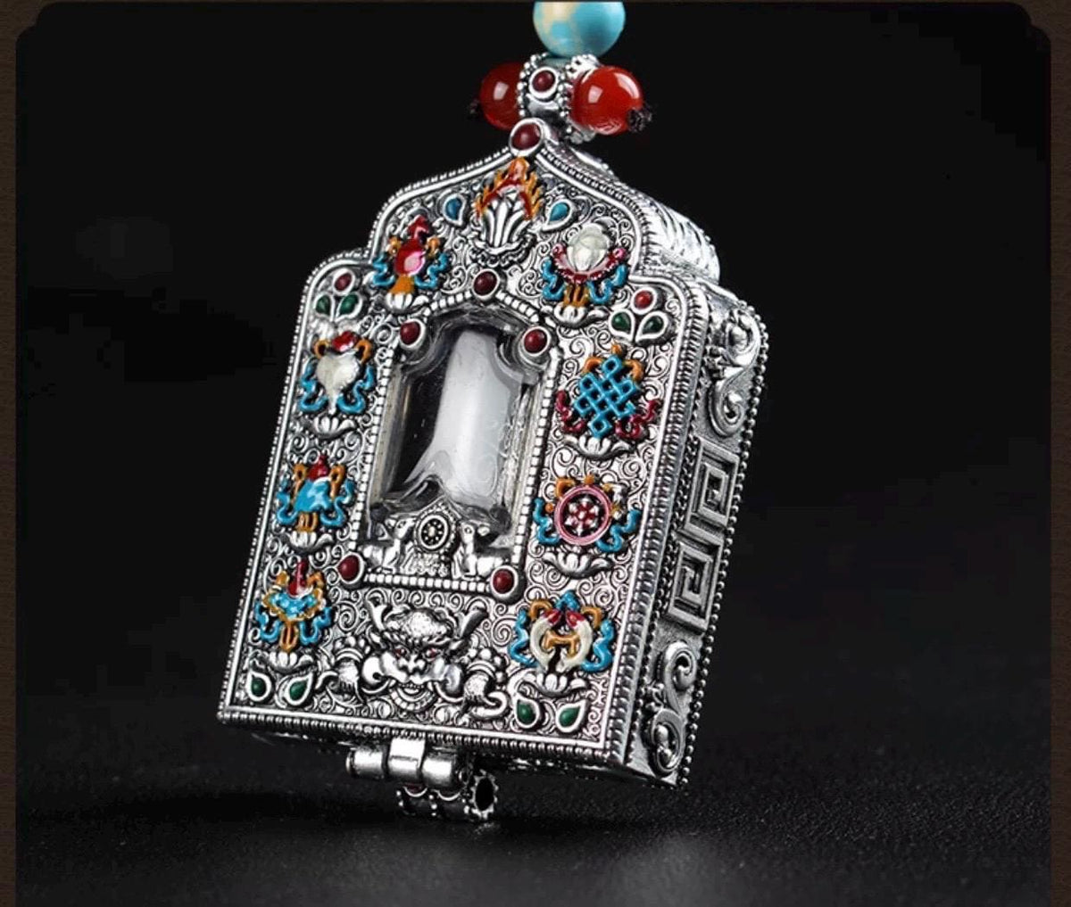 Pendentif Gau tibétain en laiton