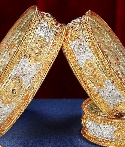 Handmade Brass Mandala Offering Set: Tibetan Auspicious Symbols, Gemstones