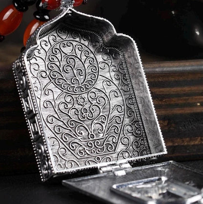 Handmade Tibetan Brass Ghau Necklace: Buddhist Amulet Locket