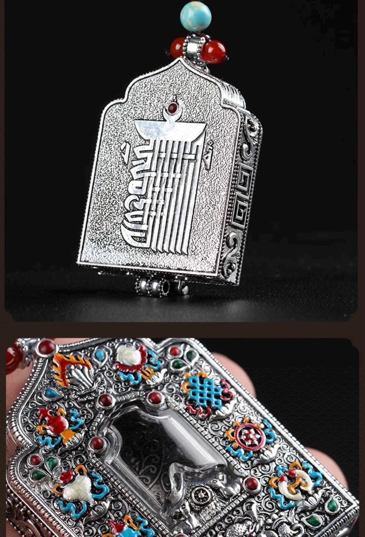 Handmade Tibetan Brass Ghau Necklace: Buddhist Amulet Locket