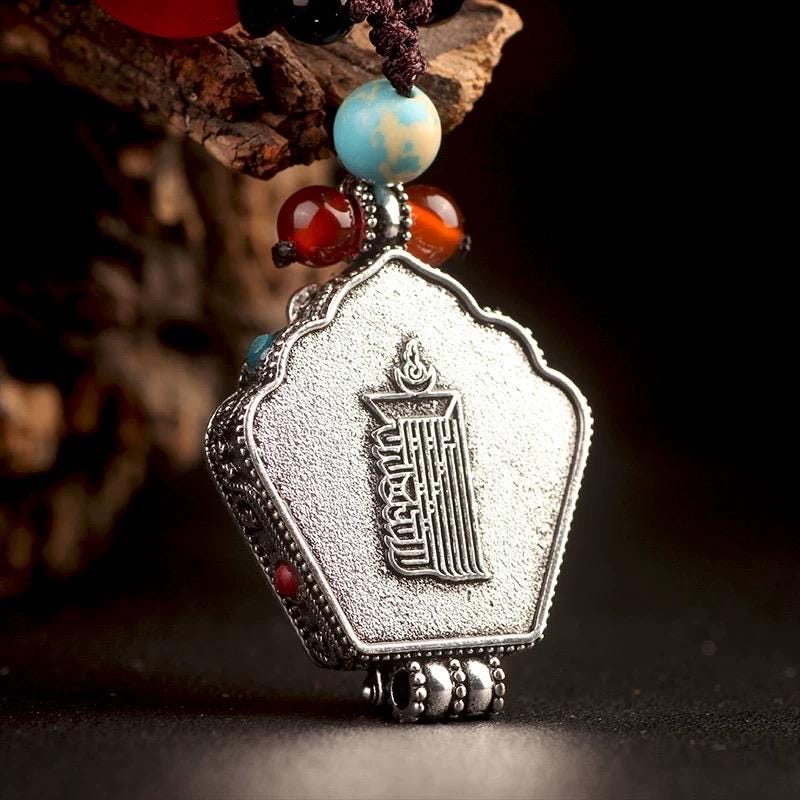 Tibetan Ghau Prayer Box Necklace | Buddhist Amulet Pendant | Handmade Brass Ghau Locket