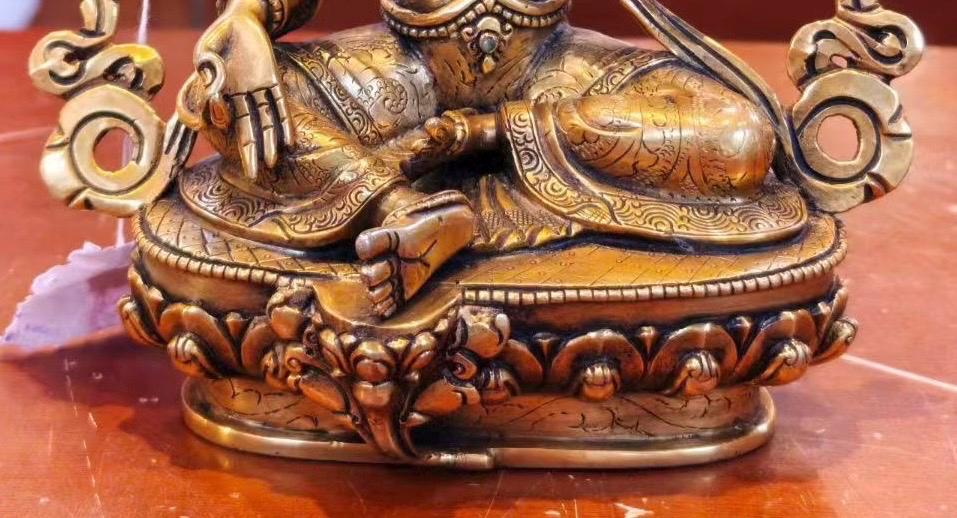 Green Tara Statue • 24k Gold Gilded Syamatara • Pure Copper Tibetan Buddhist Goddess • Handcrafted Nepal Art
