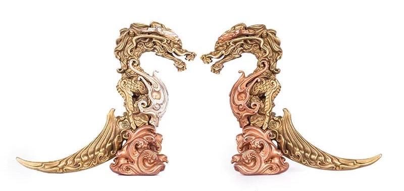 Handcrafted Brass / Silver Dragon Tea Knife – Symbol of Power & Prosperity