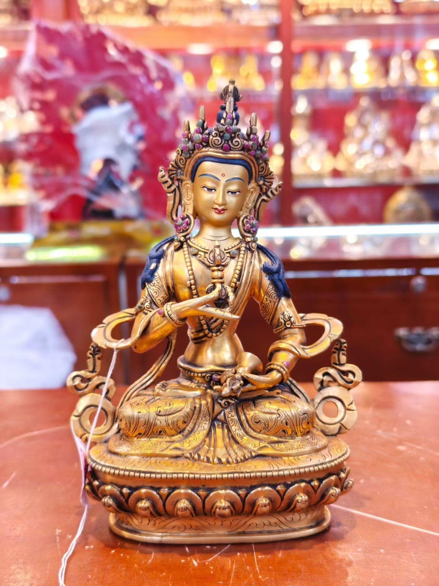 7” Vajrasattva Statue | Handcrafted Nepalese Copper Dorje Sempa