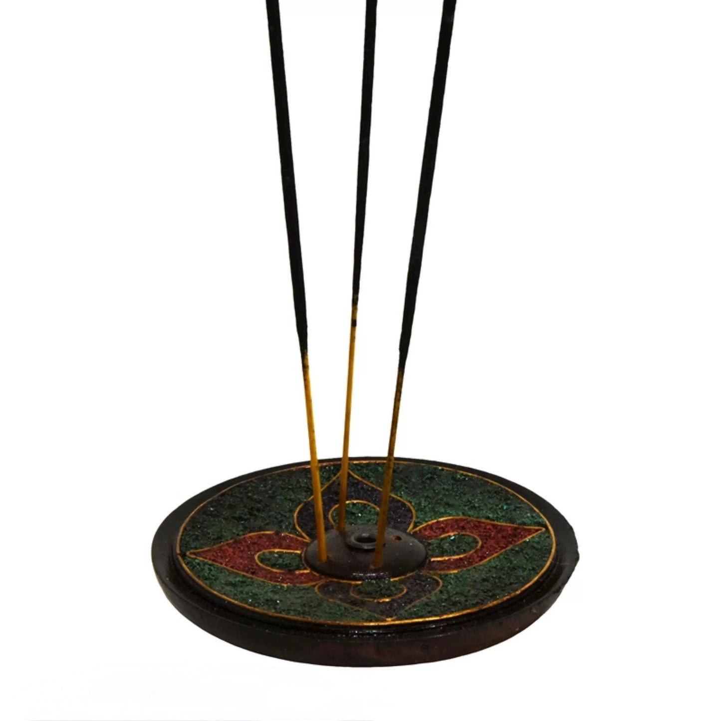 Handcrafted Nepalese Incense Holder | Large 9.2cm Base | 5mm Thick Incense Burner | Tibetan Incense Stand