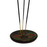 Handcrafted Nepalese Incense Holder | Large 9.2cm Base | 5mm Thick Incense Burner | Tibetan Incense Stand