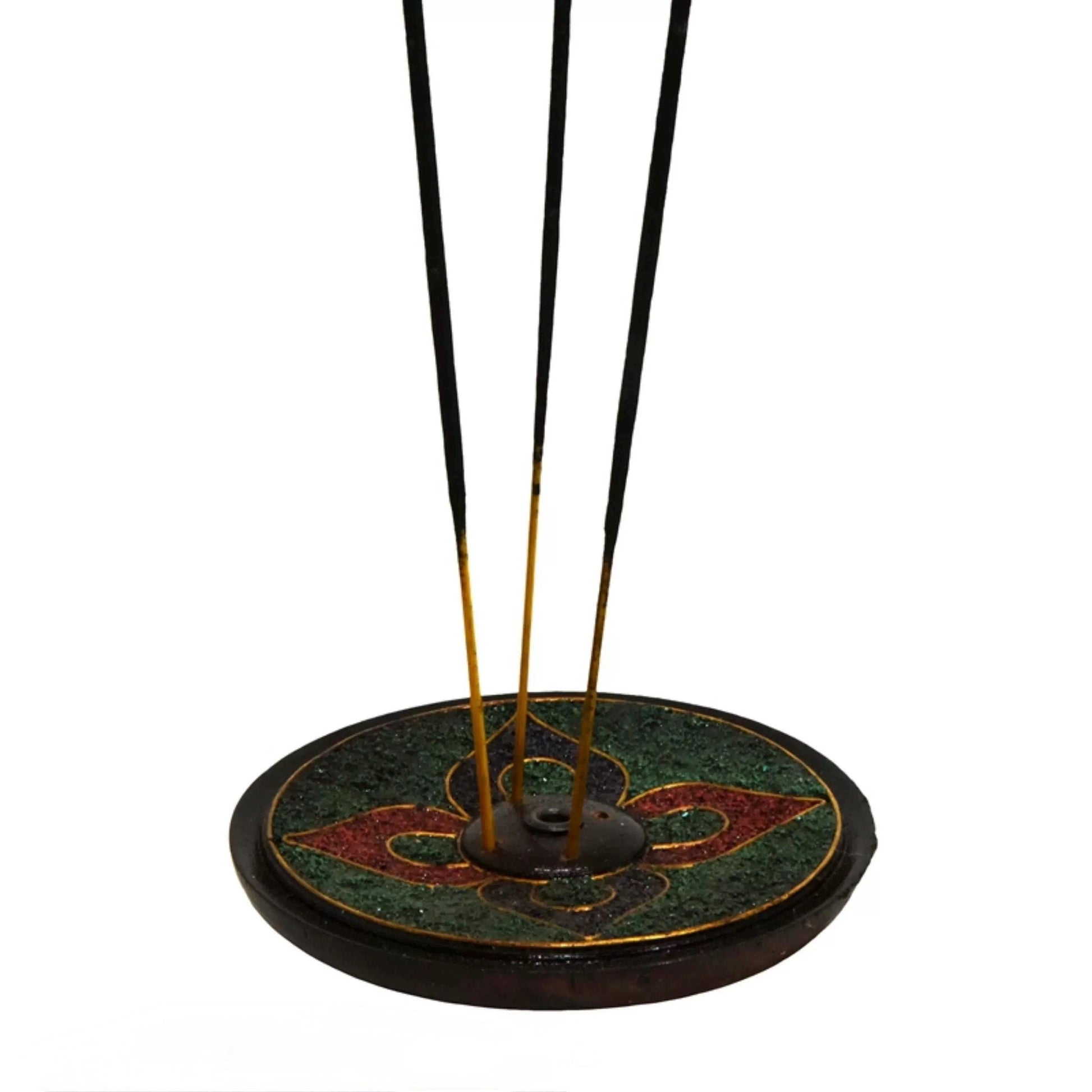 Handcrafted Nepalese Incense Holder | Large 9.2cm Base | 5mm Thick Incense Burner | Tibetan Incense Stand
