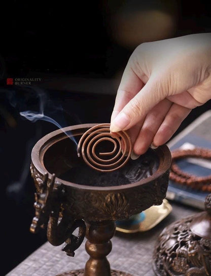 Traditional Bronze Dragon Incense Burner