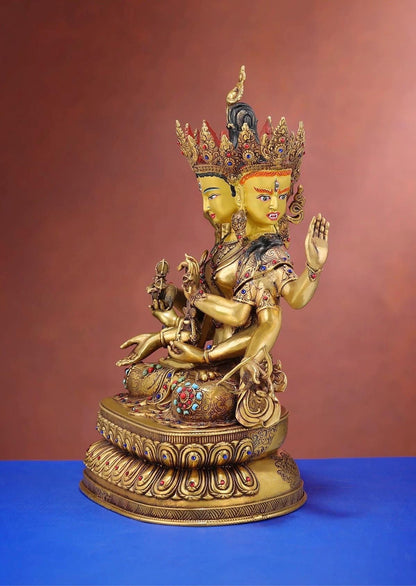 Nepalese Ushnishavijaya Statue • Brass Tibetan Deity Sculpture • Handmade Buddhist Goddess Figure