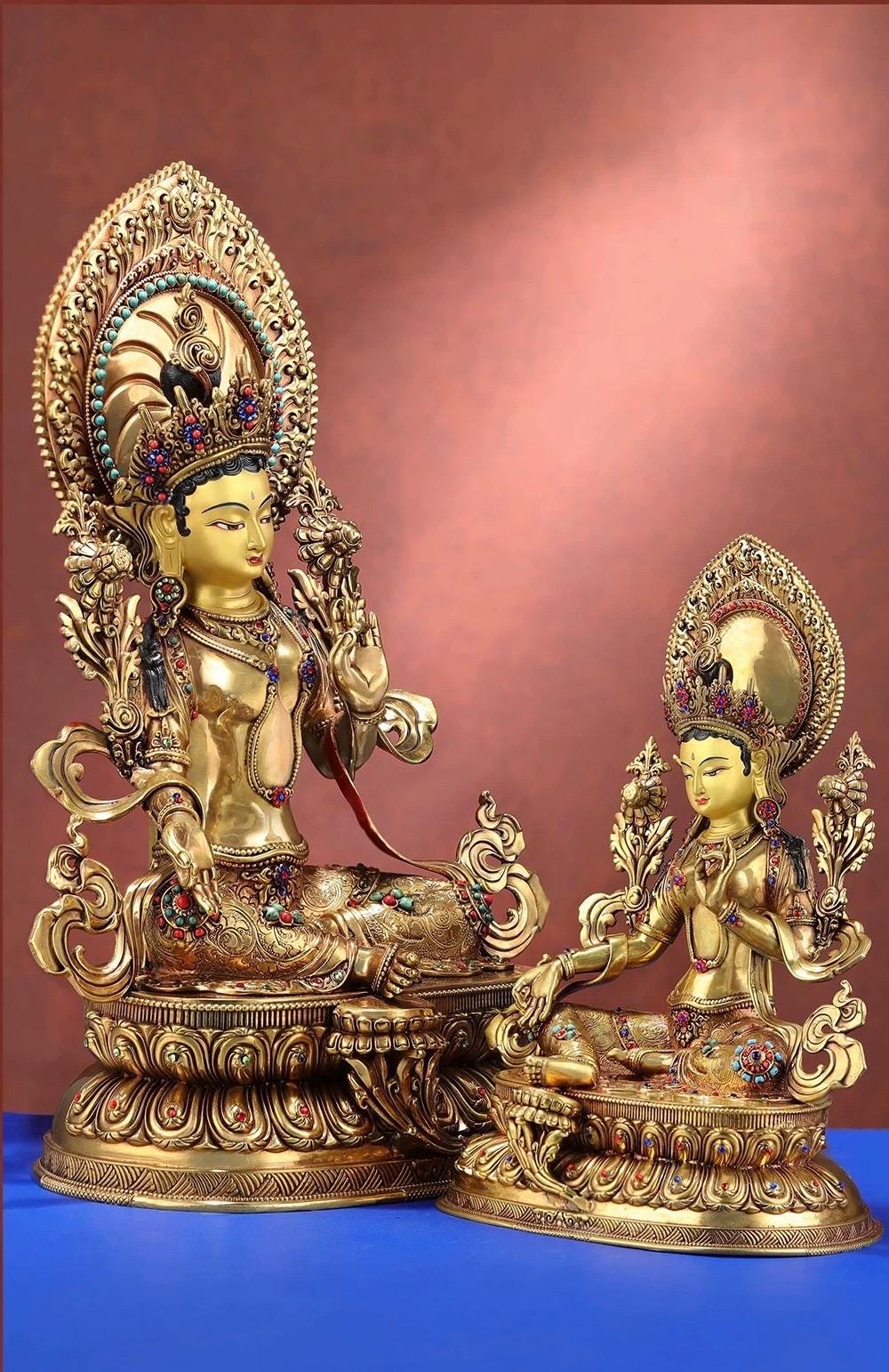 Nepalese Green Tara Statue – Tibetan Buddhist Deity for Home Altar