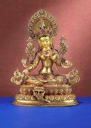 Nepalese Green Tara Statue – Tibetan Buddhist Deity for Home Altar